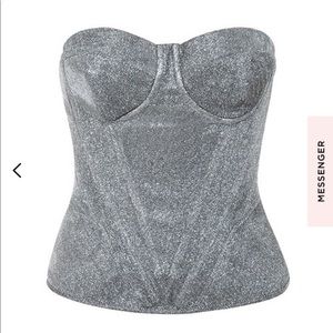 House OF CB silver Bustier
